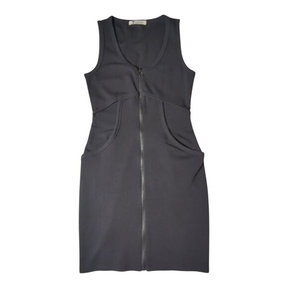 Alexander Wang Bodycon Dress Zip-Front Sheath Womens Small LBD Going Out Date - Picture 1 of 8